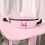Hot Pink Monogram Name Girl's Script  Bum Bags<br><div class="desc">Add a pop of colour to your outfit with our Hot Pink Monogram Name Girl's Script Fanny Pack! Featuring a vibrant hot pink design, this fanny pack is personalised with your name in an elegant script font for a custom touch. Perfect for carrying essentials while keeping your hands free, it...</div>