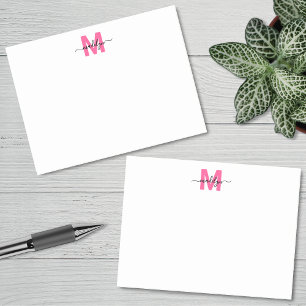 Hot Pink Monogram Post-it Notes