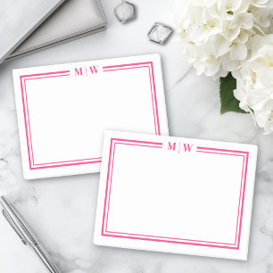 Hot Pink Monogram Post-it Notes