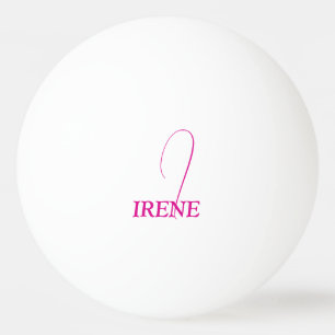 Hot Pink Monogrammed Ping Pong Ball