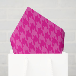 Hot Pink Monotone Houndstooth Tissue Paper