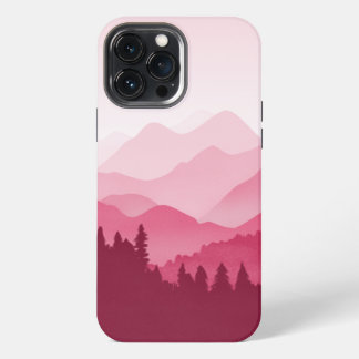 Hot Pink Mountains iPhone 13 Pro Max Case