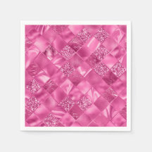 Hot Pink Multi-Texture Square Weave Pattern