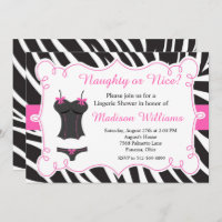 Hot Pink Naughty or Nice Lingerie Bridal Shower