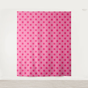 Hot Pink On Pink Polka Dots Pattern Design Tapestry
