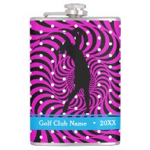 Hot Pink Opti-Dot "Birdie Juice" Bottle Flask