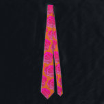 Hot Pink Orange Floral Rose Modern Stylish Gift Tie<br><div class="desc">Designed with cool orange pink floral patterns that makes a great gift or party favour for birthdays,  weddings,  wedding anniversary or any events or celebrations!</div>