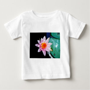 Hot Pink & orange lotus water lily flower Baby T-Shirt