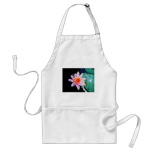 Hot Pink & orange lotus water lily flower Standard Apron