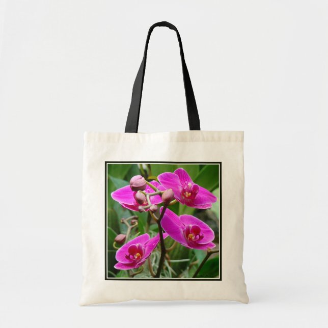 Hot Pink Orchids Tote Bag (Front)
