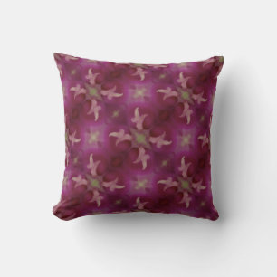 hot pink pattern centre of morning glory cushion