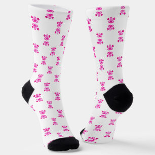 Hot Pink Pattern socks