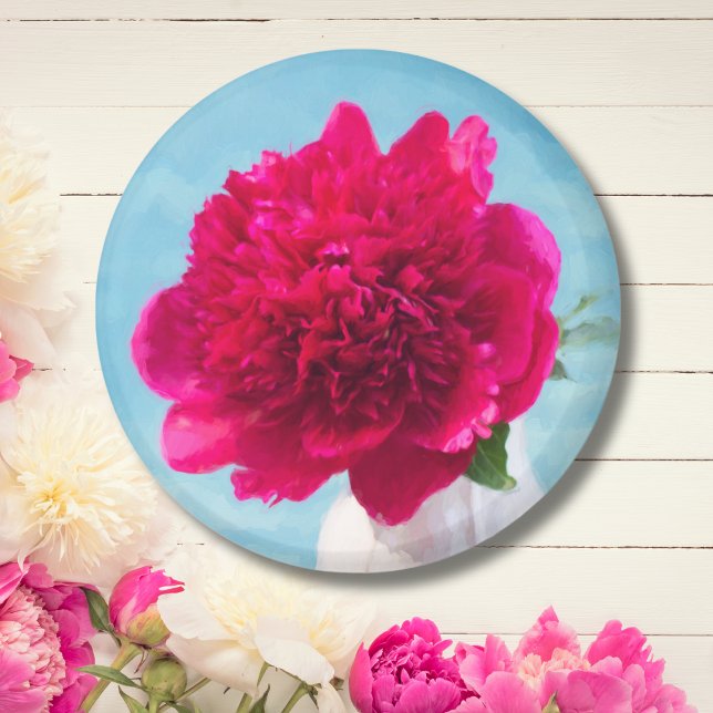 Hot Pink Peony  Magnet (Creator Uploaded)
