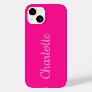 Hot Pink Personalised Modern Case-Mate iPhone 14 Case