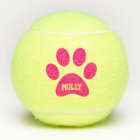 Hot Pink Pet Paw Print Personalised Name Toy