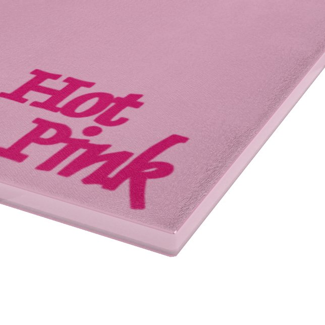 Hot Pink pink glass cutting board (Corner)