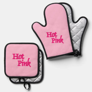 Hot Pink pink oven mitts pot holder sets Oven Mitt & Pot Holder Set