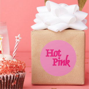 Hot Pink pink round stickers