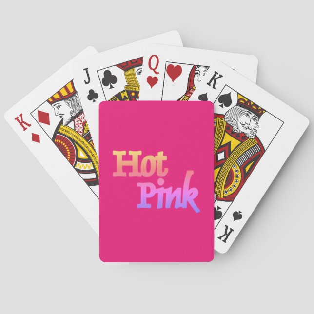 Hot Pink Poker playing cards (Back)
