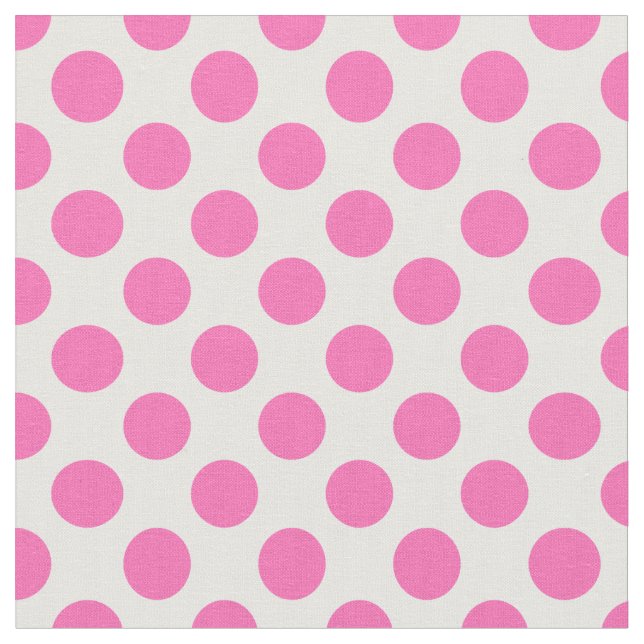 Hot Pink Polka Dot Fabric (Close Up)