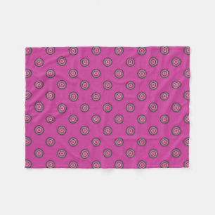 Hot Pink Polka Dot Pattern Fleece Blanket