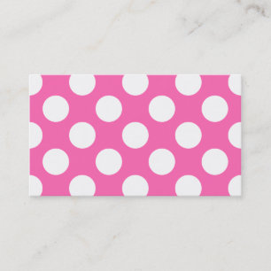 Hot Pink Polka Dots Business Card
