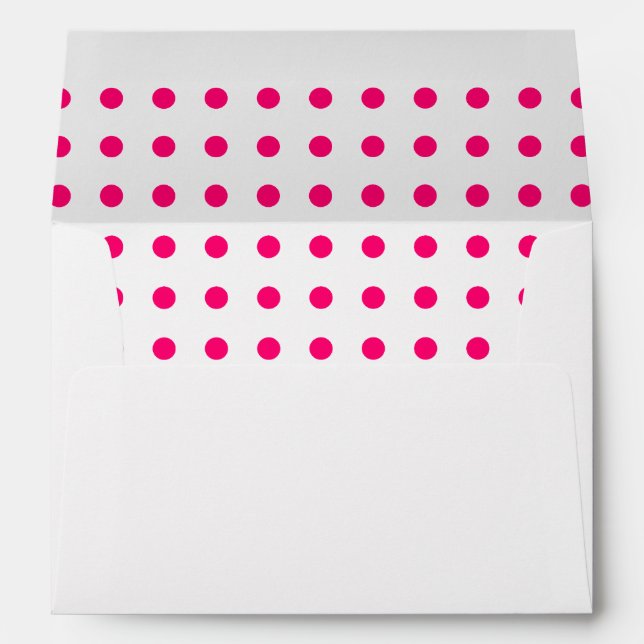 Hot Pink Polka Dots Envelope (Back (Bottom))