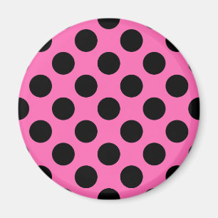 Hot Pink Polka Dots Magnet