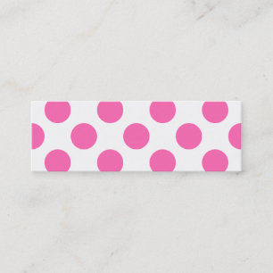 Hot Pink Polka Dots Mini Business Card