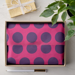 Hot Pink / Polka Dots Purple Bridal shower Party Tissue Paper