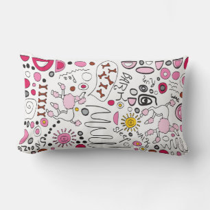 HOT PINK POODLE Throw Pillow