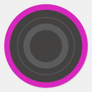 Hot Pink Pop Art Roller Derby Wheel Classic Round Sticker