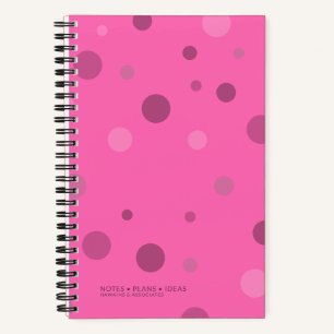 Hot Pink Pop Dots Spiral Bound Notebook