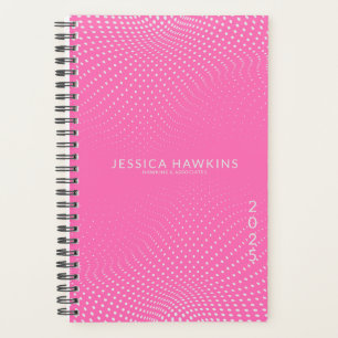 Hot Pink Pop Dots Year Weekly Planner