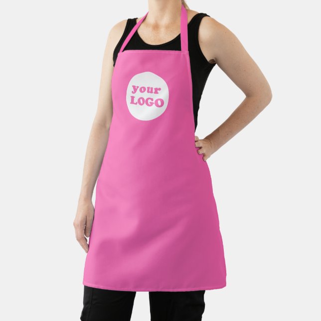 Hot Pink Professional Custom Business Logo  Apron (Insitu)
