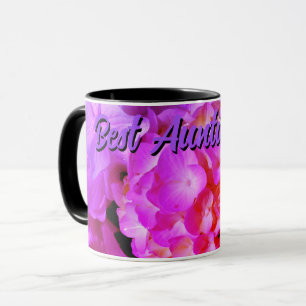 Hot pink purple flowers florals hydrangeas  mug
