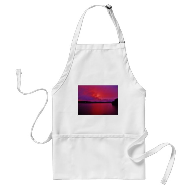 Hot Pink Purple sunset on Lake Arrowhead Standard Apron (Front)