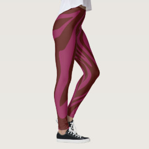 Hot pink &purple zebra print pattern  leggings