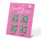 Hot pink QR code social media modern networking 