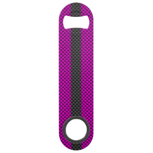 Hot Pink Racing Stripes in Carbon Fibre Style