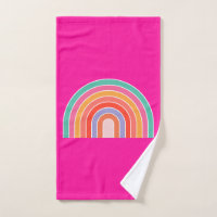 Hot Pink Rainbow Preppy Colourful Happy Rainbow