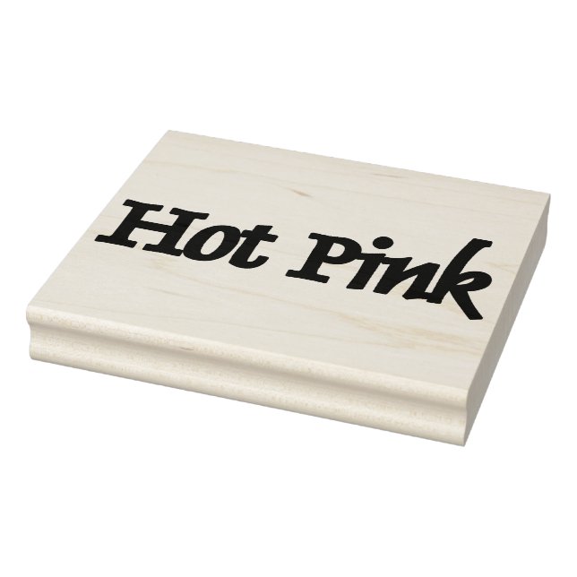 Hot Pink rectangle large rubber stamp (Stamp)