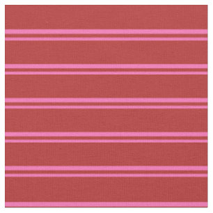 Hot Pink & Red Coloured Lines Fabric