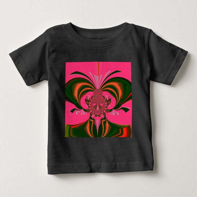 Hot Pink Red Golden Green Baby T-Shirt (Front)
