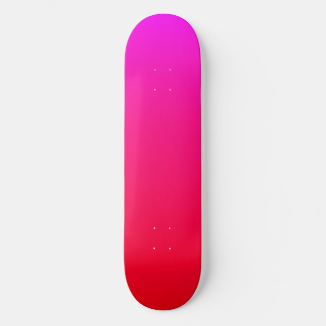 Hot Pink & Red Skateboard Deck (Front)