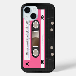Hot Pink Retro Cassette Tape Personalised Case