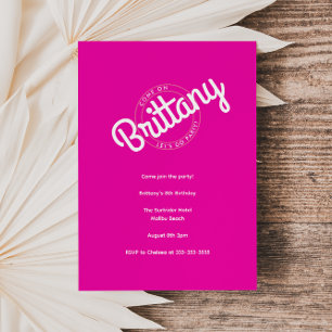 Hot Pink Retro Dolly Let's Go Party!