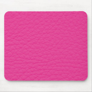 Hot Pink Retro Grunge Custom Leather Mouse Pad
