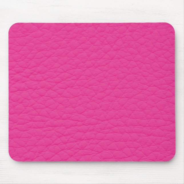 Hot Pink Retro Grunge Custom Leather Mouse Pad (Front)