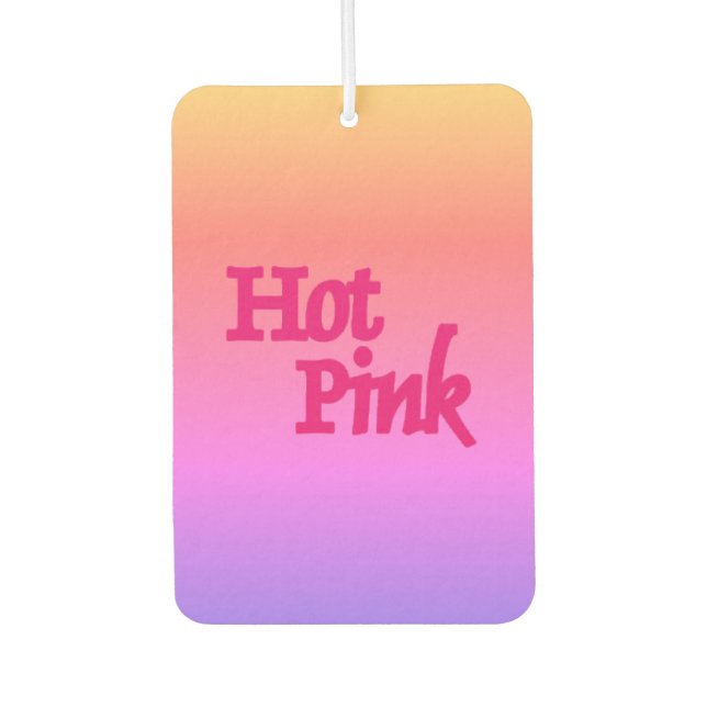 Hot Pink reverse car air freshener (Front)